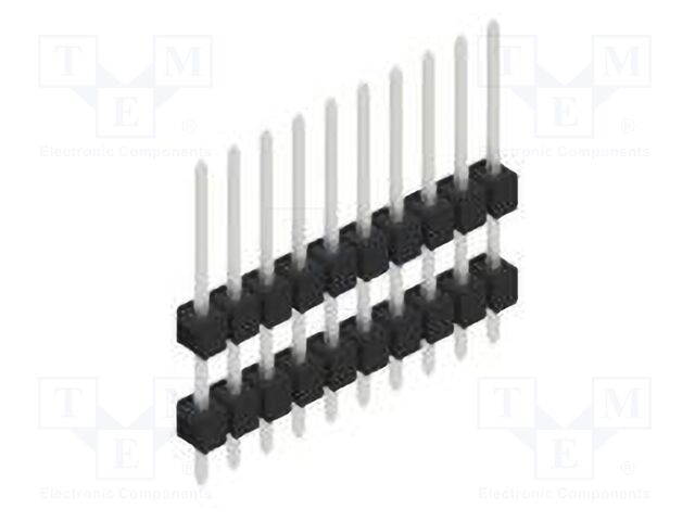Connector: pin strips; pin header; male; PIN: 10; 2.54mm; THT; 1x10