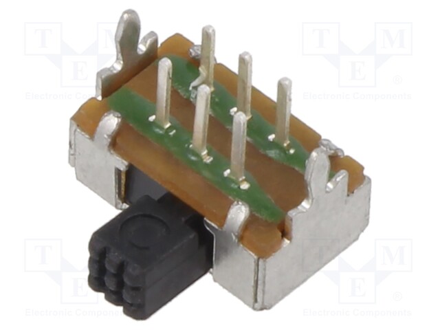 SWITCH, SLIDE, DPDT, 200mA, 30V, PCB