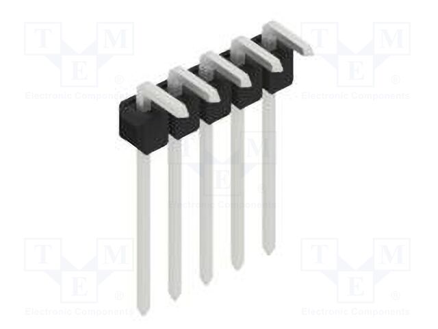 Connector: pin strips; pin header; male; PIN: 5; 2.54mm; THT; 1x5