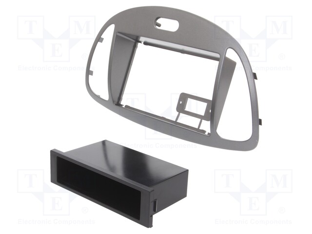 Radio mounting frame; Hyundai; 2 DIN; silver