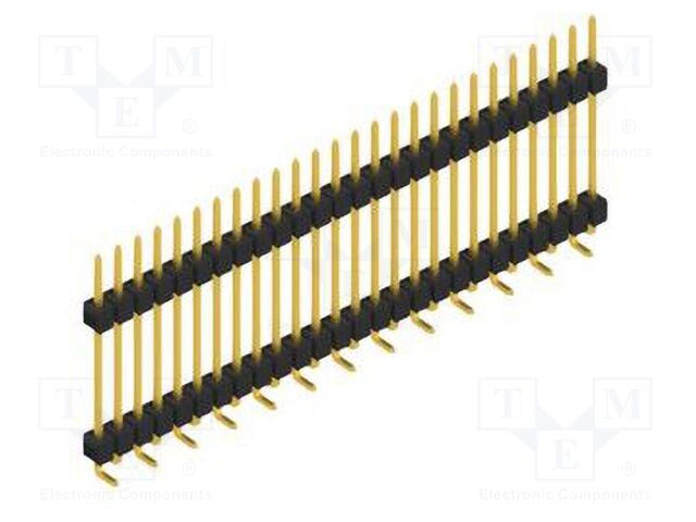 Connector: pin strips; pin header; male; PIN: 26; 2.54mm; SMT; 1x26