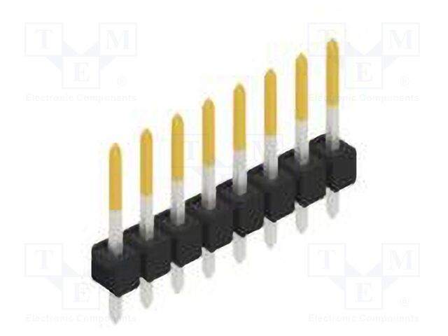Connector: pin strips; pin header; male; PIN: 8; 2.54mm; THT; 1x8