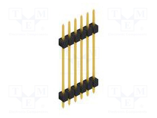 Connector: pin strips; pin header; male; PIN: 6; 2.54mm; THT; 1x6