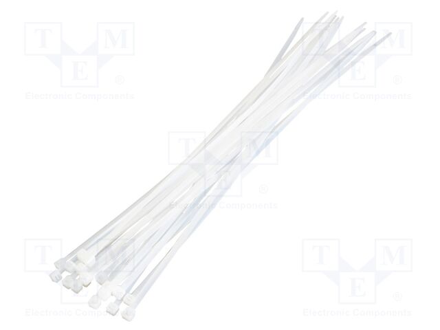 Cable tie; L: 400mm; W: 4.4mm; natural; polyamide; 100pcs; UL94V-2