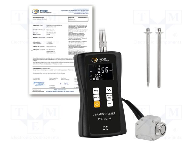 Vibrometer; Display: LCD 2"; 0,1÷400m/s2; Meas.accur: ±5%; IP20