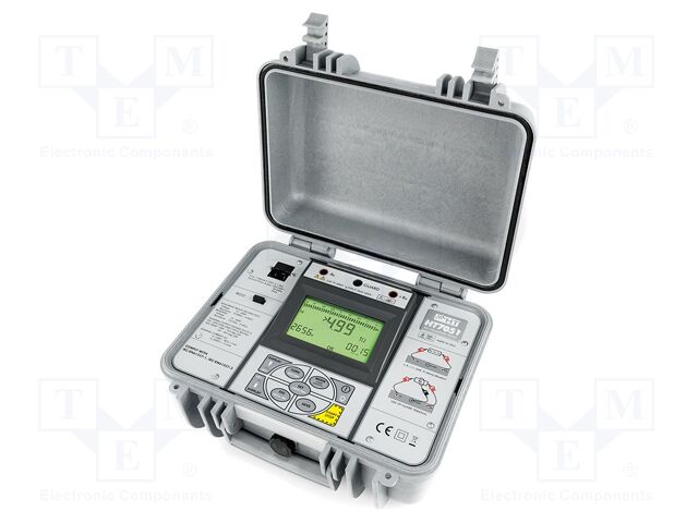 Meter: insulation resistance; LCD; VAC: 10÷660V; VDC: 10÷660V; IP53
