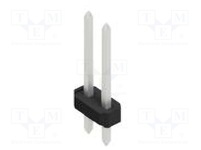 Connector: pin strips; pin header; male; PIN: 2; 2.54mm; THT; 2x1