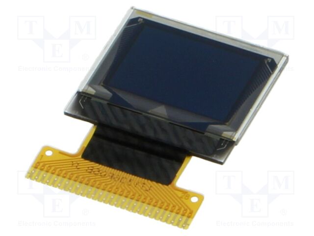 Display: OLED; graphical; 0.66"; 64x48; 18.46x18.1x1.45mm; 80cd/m2