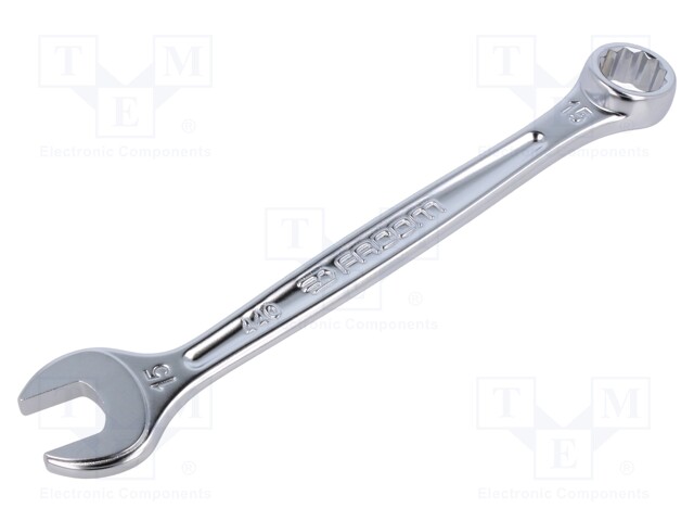 Wrench; combination spanner; 15mm; L: 185mm; satin