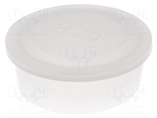 Plugs; Body: semi-transparent; Out.diam: 51.5mm; H: 18mm; Mat: LDPE