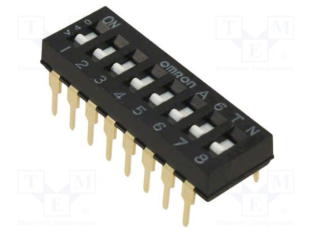 Switch: DIP-SWITCH; Poles number: 9; ON-OFF; 0.025A/24VDC; Pos: 2