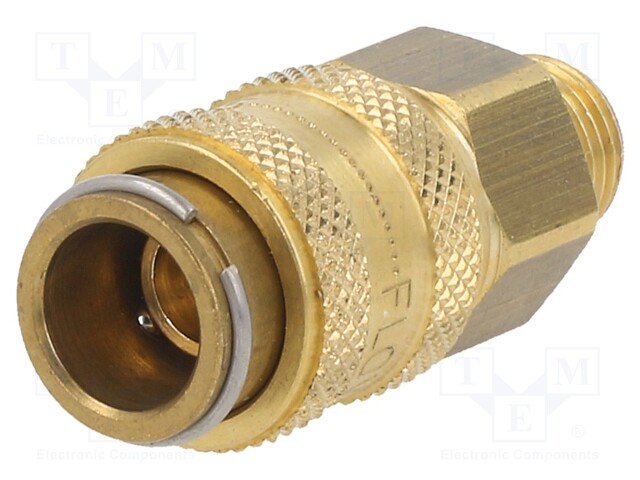 Quick connection coupling; straight; max.35bar; brass; D: 17mm