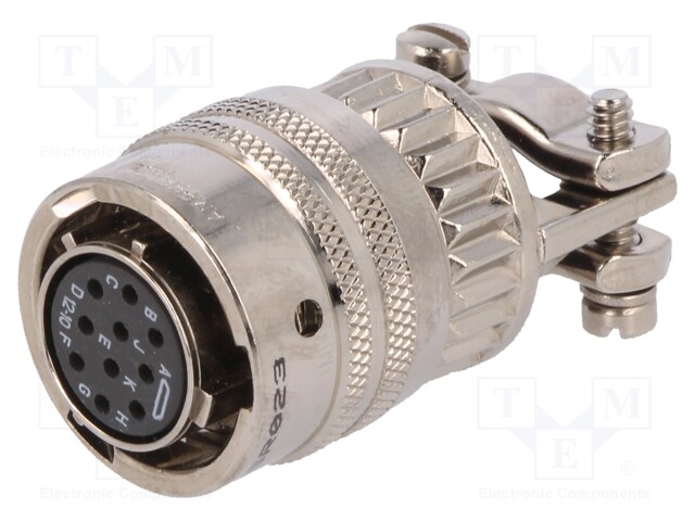 Connector: circular; MIL-C-26482, Series 1,PT; plug; female; 7.5A