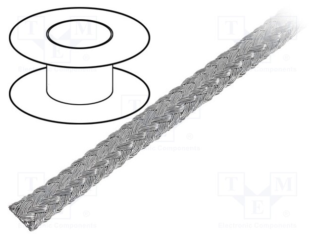 Braids; D: 1mm; W: 4.5mm; 25m; 30A; 9.31Ω/km