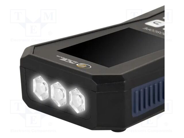 Meter: tachometer, LED stroboscope; Display: LCD TFT 2,8"