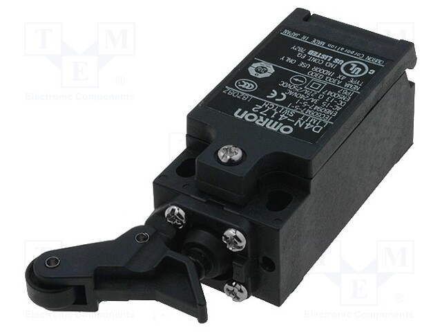 Limit switch; angled lever with roller; NO + NC; 10A; max.250VAC