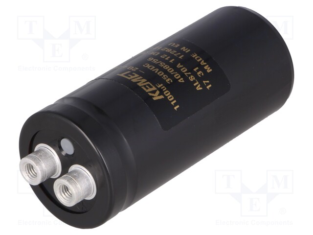 Capacitor: electrolytic; 1100uF; 350VDC; Leads: screw; ESR: 154mΩ