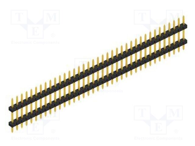Connector: pin strips; pin header; male; PIN: 37; 2mm; THT; 1x37