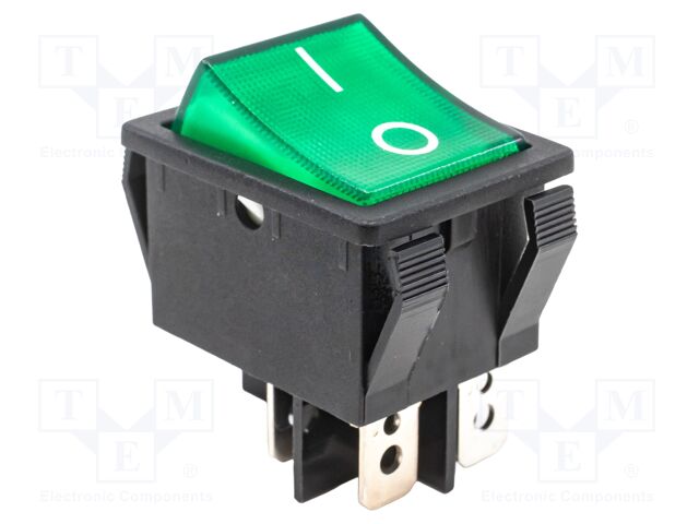 SWITCH, ROCKER, DPST, 20A, 125VAC, BLACK