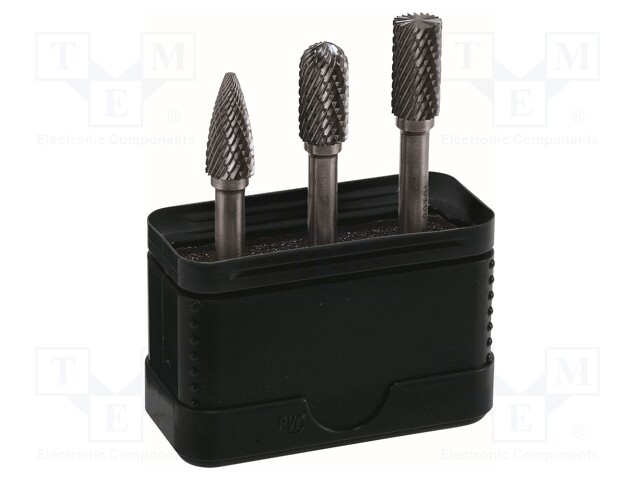 Rotary burr; Drill Bit: for metal; 3pcs.