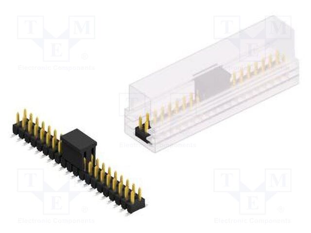 Connector: pin strips; pin header; male; PIN: 40; 2.54mm; SMT; 2x20