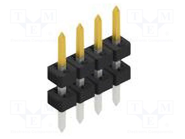 Connector: pin strips; pin header; male; PIN: 4; 2mm; THT; 1x4; 100V