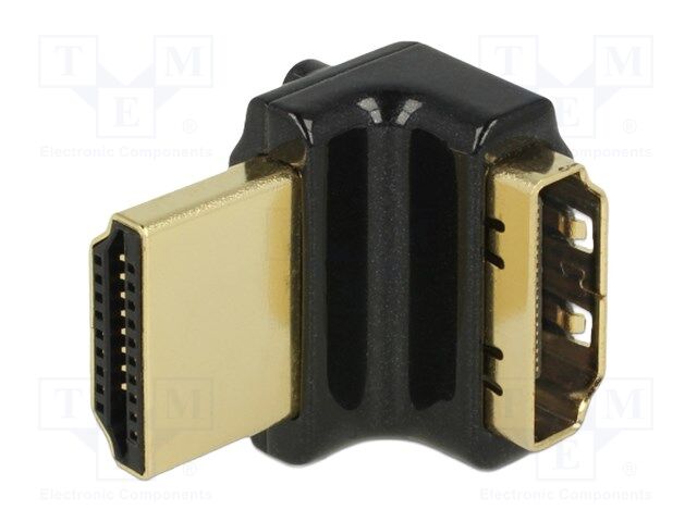 Adapter; HDMI socket,HDMI plug 90° up/down; 4K,HEC,UHD 2160p