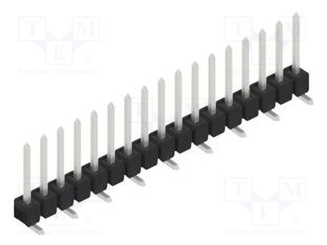 Connector: pin strips; pin header; male; PIN: 17; 2.54mm; SMT; 1x17