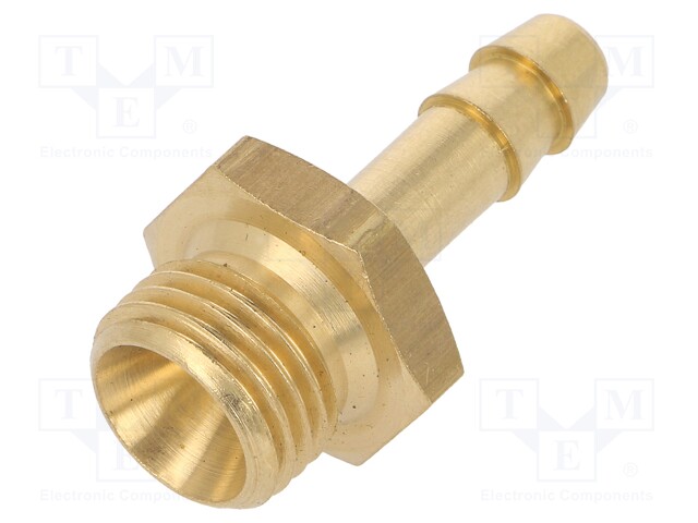 Plug-in nozzle; with bushing; brass; Connection: 6mm