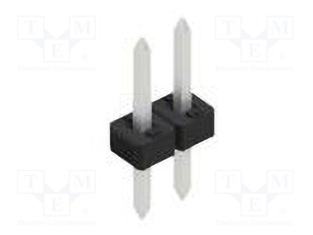 Connector: pin strips; pin header; male; PIN: 2; 2mm; THT; 1x2; 100V