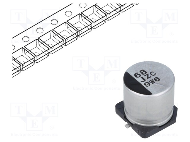 Capacitor: hybrid; 68uF; 63VDC; ESR: 30mΩ; ZC; SMD; ±20%; -55÷125°C