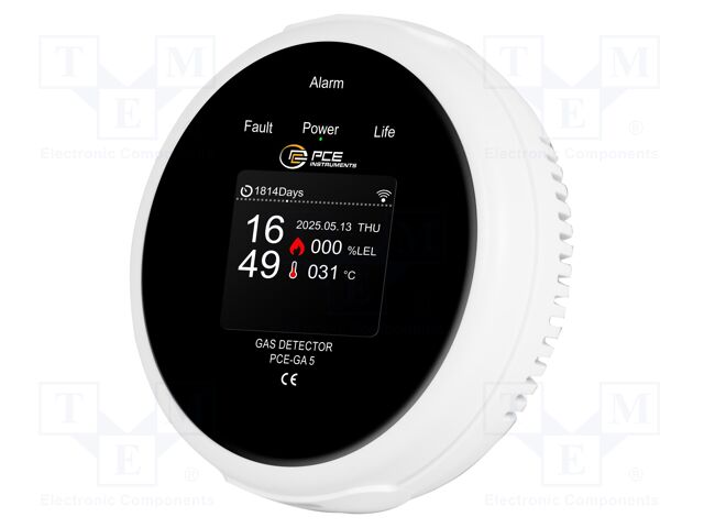 Meter: gas detector; Features: acoustic and optical alarm; IP20