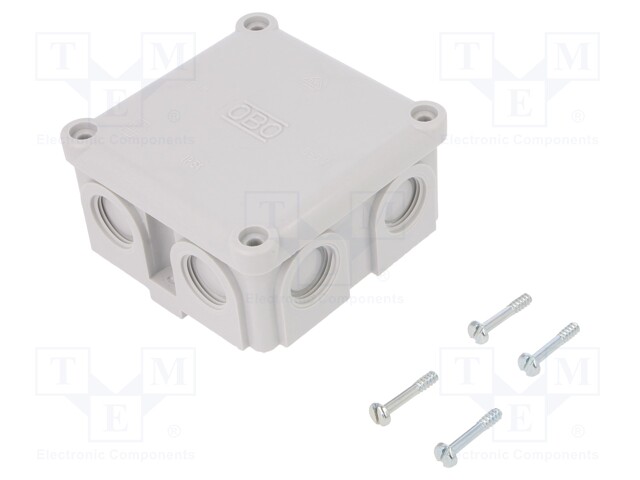 Enclosure: junction box; X: 91mm; Y: 91mm; Z: 51mm; duroplast; IP54