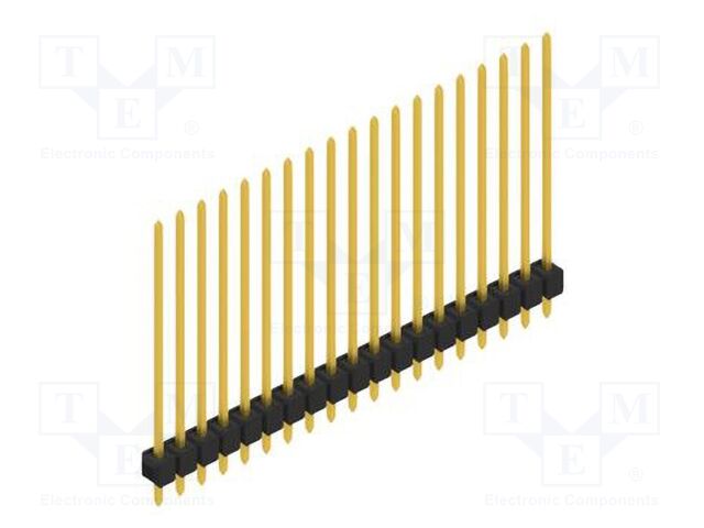 Connector: pin strips; pin header; male; PIN: 19; 2.54mm; THT; 1x19