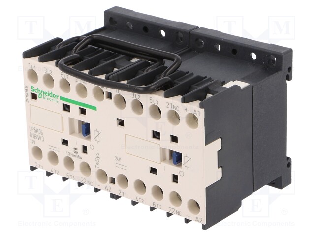 Contactor: 3-pole reversing; NO x3; Auxiliary contacts: NC; 24VDC
