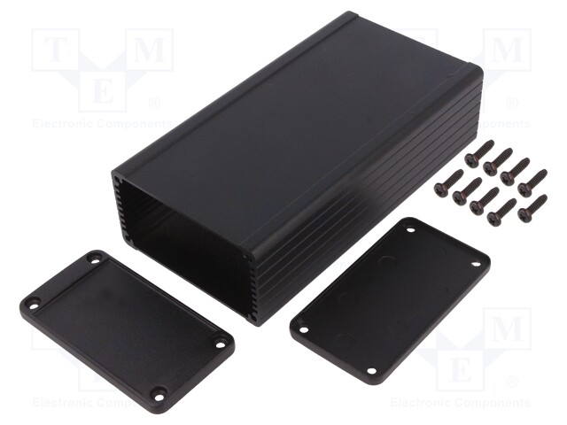 Enclosure: with panel; 1457; X: 84mm; Y: 160mm; Z: 44mm; aluminium