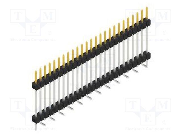 Connector: pin strips; pin header; male; PIN: 25; 2.54mm; SMT; 1x25