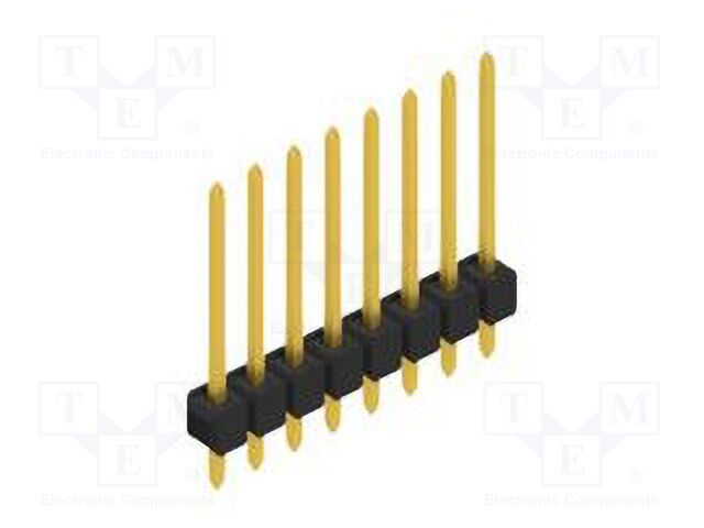 Connector: pin strips; pin header; male; PIN: 8; 2.54mm; THT; 1x8