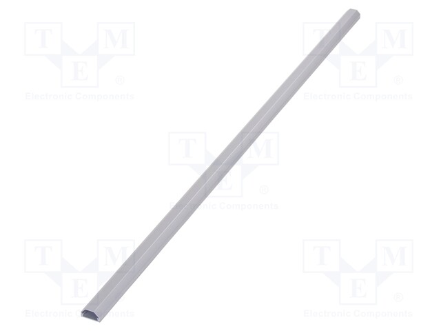 Closed cable trunkings; silver; L: 1.1m; W: 33mm; H: 18mm