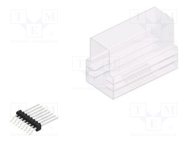 Connector: pin strips; pin header; male; PIN: 8; 1.27mm; SMT; 1x8