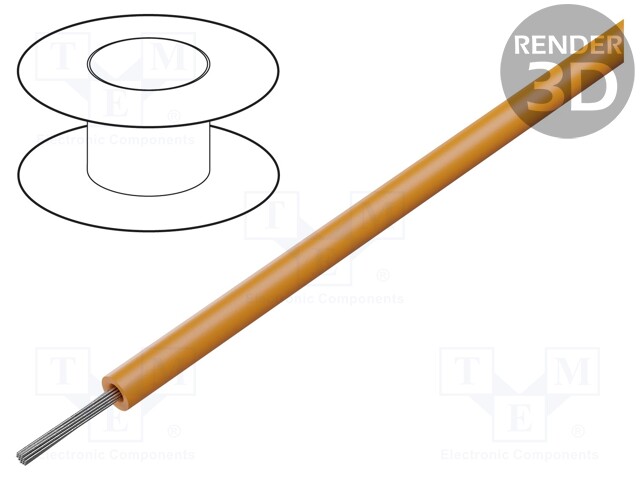 Wire; HELUTHERM® 145; stranded; Cu; 1x2,5mm2; polyolefine; orange