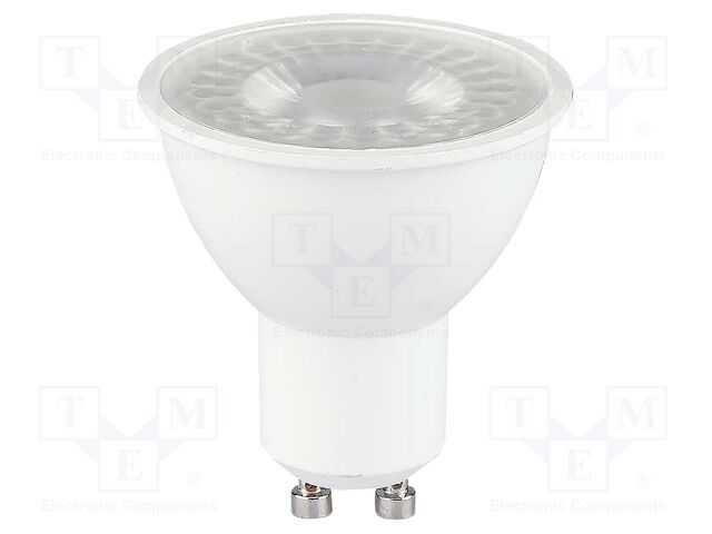 LED lamp; white cold; GU10; 220÷240VAC; 610lm; P: 7.5W; 38°; 6500K