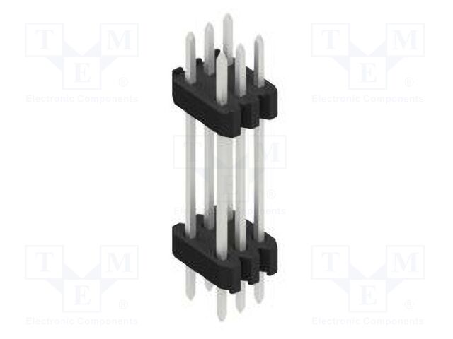 Connector: pin strips; pin header; male; PIN: 6; 1.27mm; THT; 2x3