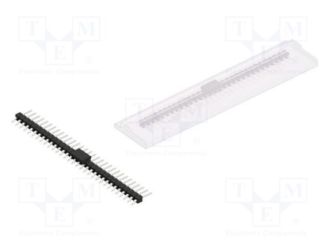 Connector: pin strips; pin header; male; PIN: 31; 2.54mm; SMT; 1x31