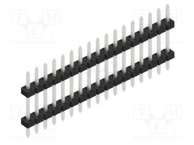 Connector: pin strips; pin header; male; PIN: 17; 2mm; THT; 1x17