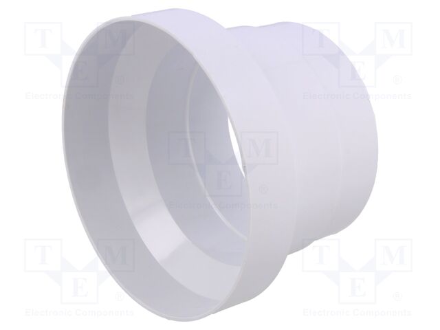 Round reducer; white; ABS