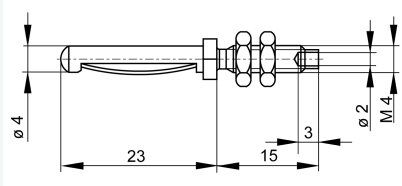 Connector: 4mm banana; plug; 16A; 30VAC; 60VDC; Max.wire diam: 2mm