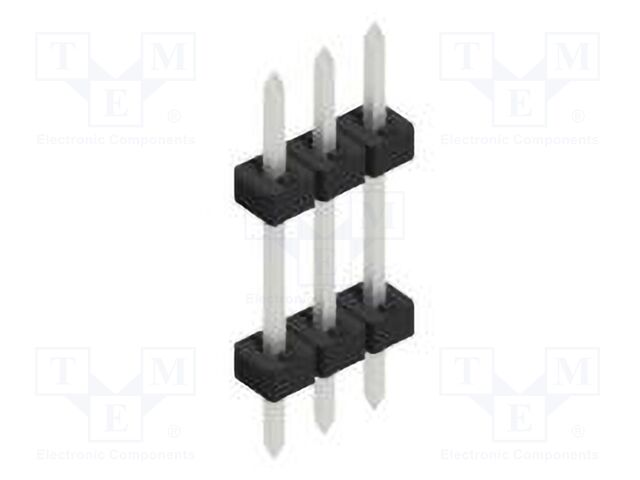 Connector: pin strips; pin header; male; PIN: 3; 2mm; THT; 1x3; 100V