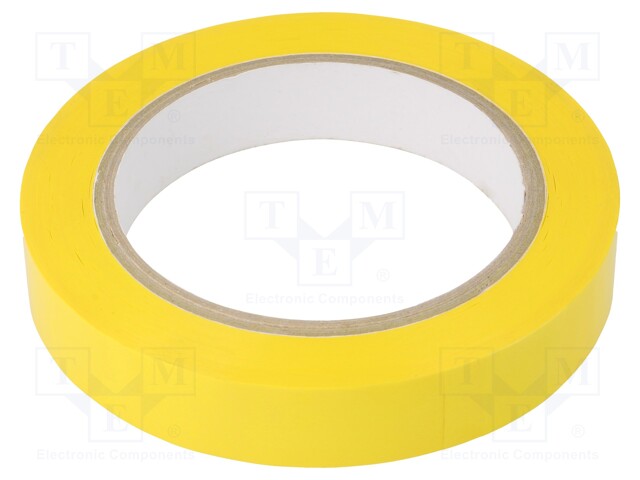 Tape: electrical insulating; W: 19mm; L: 66m; Thk: 60um; yellow; 80%