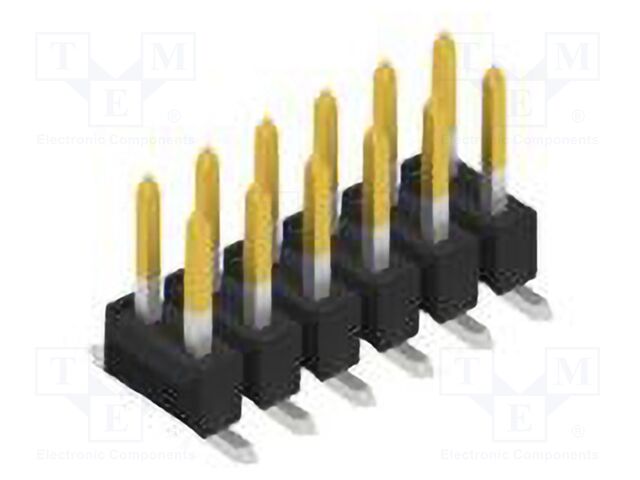Connector: pin strips; pin header; male; PIN: 12; 2.54mm; SMT; 2x6